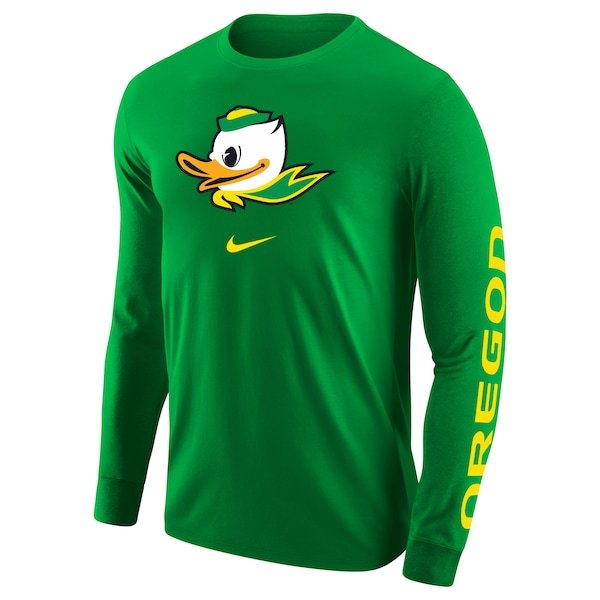 Oregon Ducks Nike Team Lockup 2-Hit Long Sleeve T-Shirt - Green