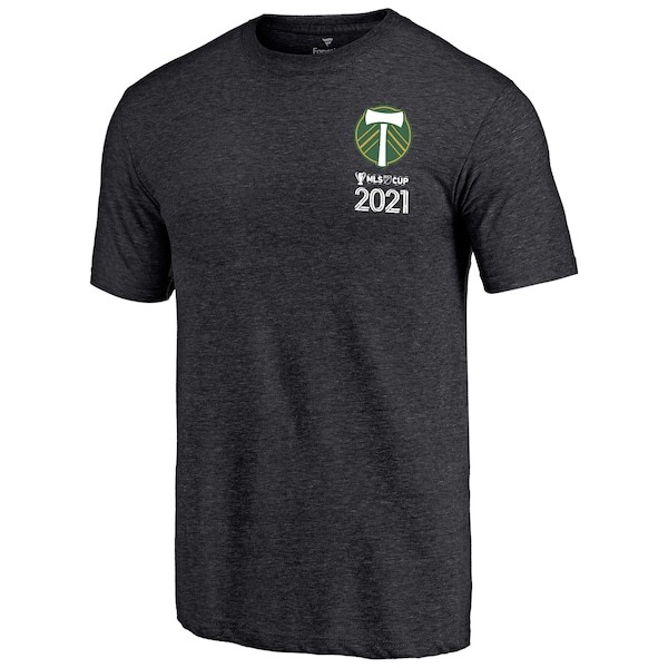 Portland Timbers Fanatics Branded 2021 MLS Cup Bound Contender Tri-Blend T-Shirt - Charcoal