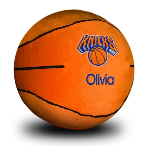 New York Knicks Personalized Plush Baby Basketball - Orange