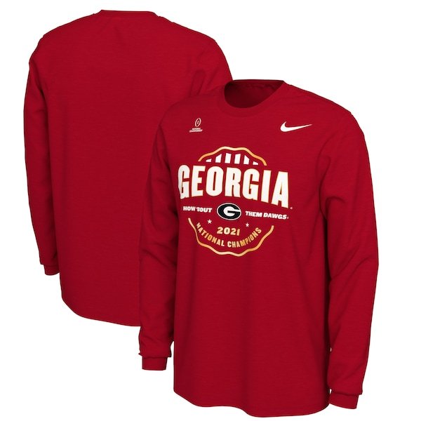 Georgia Bulldogs Nike College Football Playoff 2021 National Champions Celebration Long Sleeve T-Shirt - Red