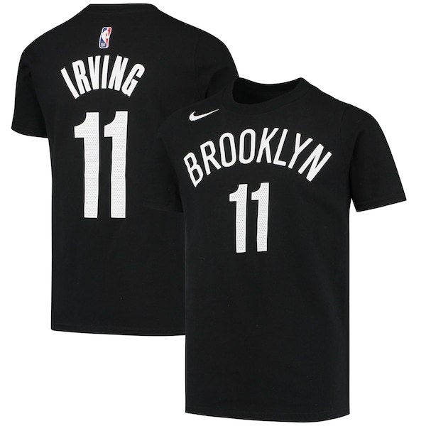 Kyrie Irving Brooklyn Nets Nike Youth Logo Name & Number Performance T-Shirt - Black