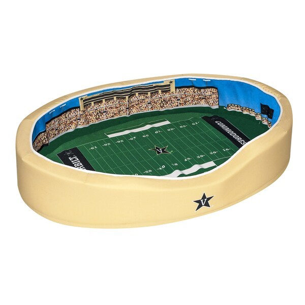 Vanderbilt Commodores 38'' x 25'' x 8'' Large Stadium Oval Dog Bed - Black/Gold