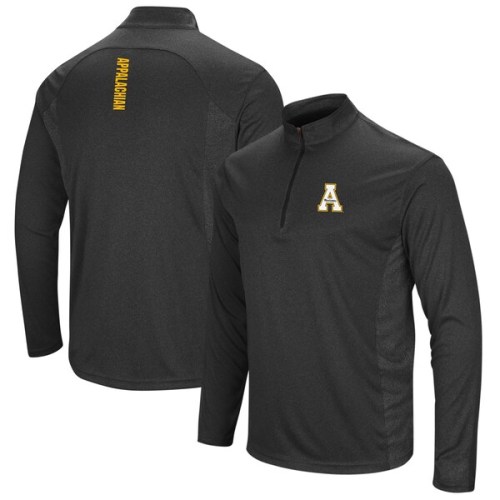 Appalachian State Mountaineers Colosseum Audible Windshirt Quarter-Zip Pullover Jacket - Heathered Black