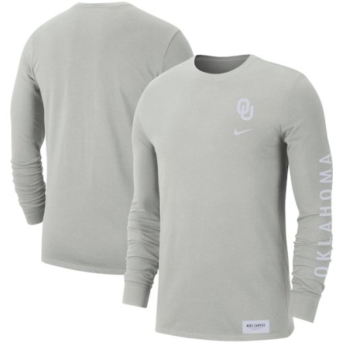 Oklahoma Sooners Nike 2-Hit Long Sleeve T-Shirt - Gray