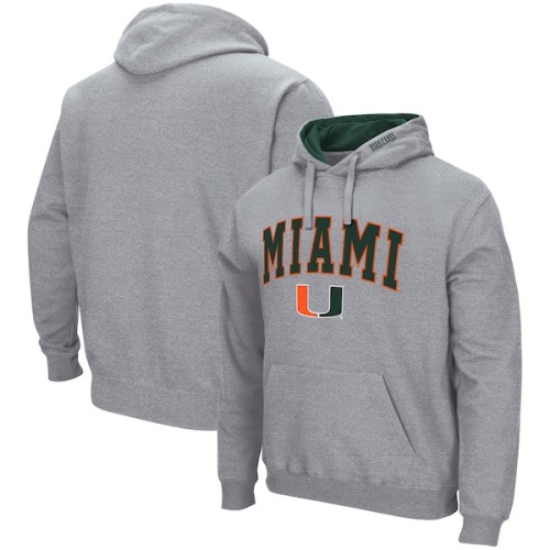 Miami Hurricanes Colosseum Arch & Logo 3.0 Pullover Hoodie - Heathered Gray