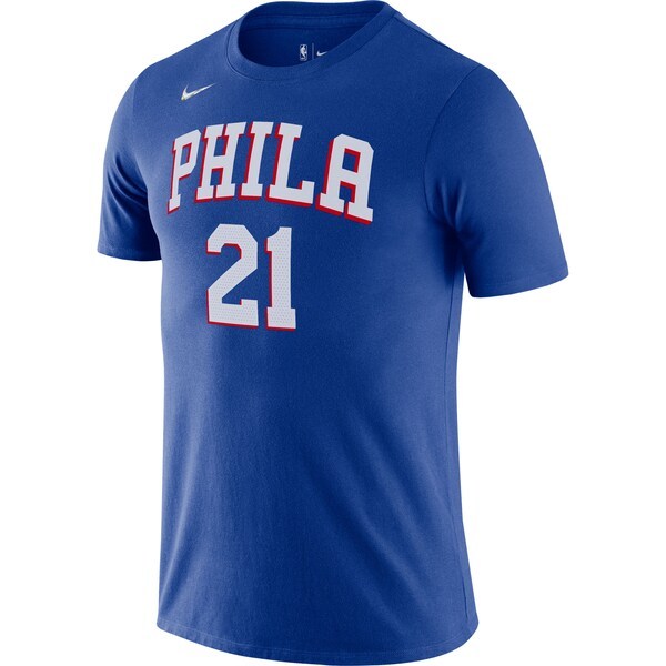 Joel Embiid Philadelphia 76ers Nike Diamond Icon Name & Number T-Shirt - Royal