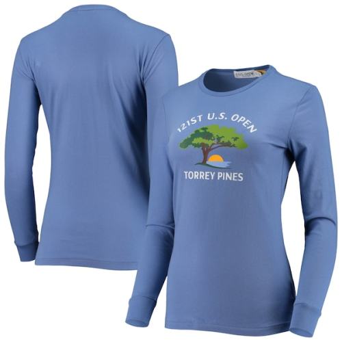 Women's 2021 U.S. Open Collection Light Blue Official Logo Long Sleeve T-Shirt