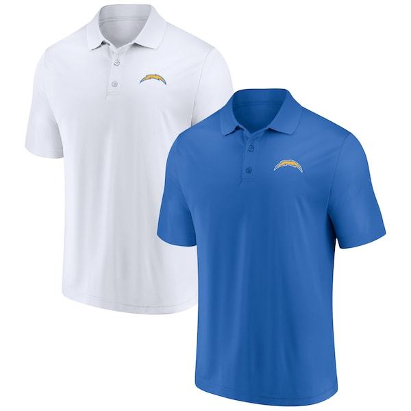 Los Angeles Chargers Fanatics Branded Home and Away 2-Pack Polo Set - Powder Blue/White
