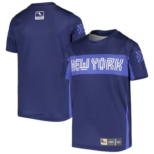 New York Excelsior Youth Sublimated Replica Jersey T-Shirt - Navy
