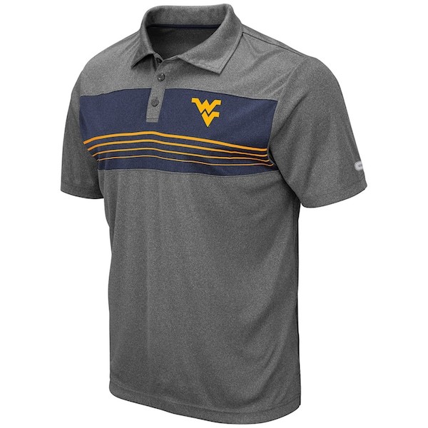 West Virginia Mountaineers Colosseum Smithers Polo - Heathered Charcoal