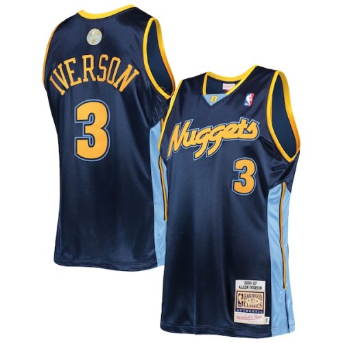 Allen Iverson Denver Nuggets Mitchell & Ness Hardwood Classics Authentic 2006 Jersey - Navy
