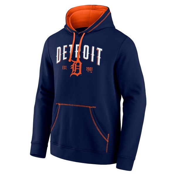 Detroit Tigers Fanatics Branded Ultimate Champion Logo Pullover Hoodie - Navy/Orange