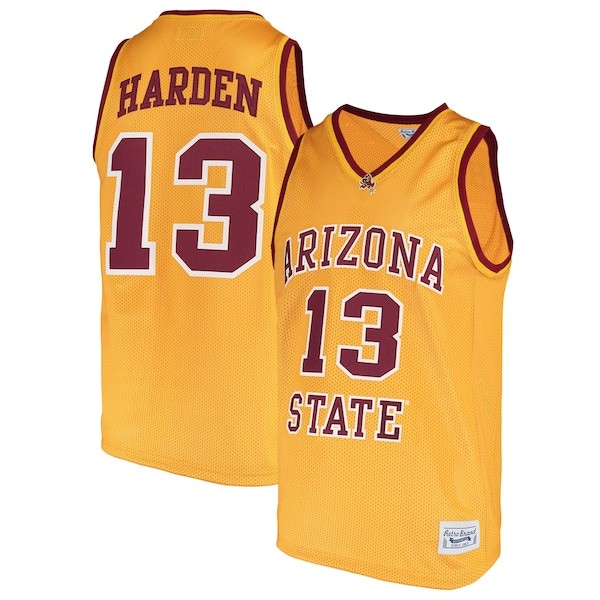 James Harden Arizona State Sun Devils Original Retro Brand Alumni Basketball Jersey - Gold