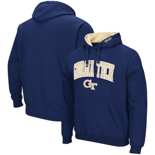 Georgia Tech Yellow Jackets Colosseum Arch and Logo Pullover Hoodie - Navy