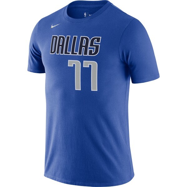 Luka Doncic Dallas Mavericks Nike Diamond Icon Name & Number T-Shirt - Blue