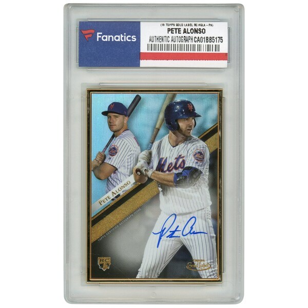 Pete Alonso New York Mets Autographed 2019 Topps Gold Label Gold Frame Rookie #GLA-PA Card