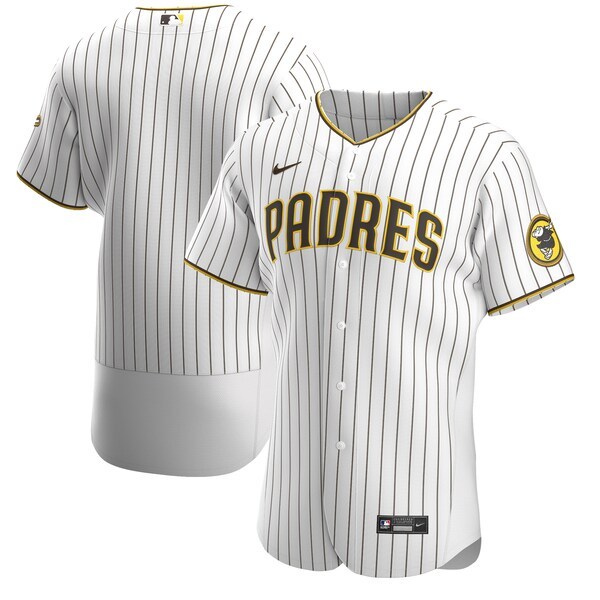 San Diego Padres Nike Home Authentic Team Jersey - White/Brown