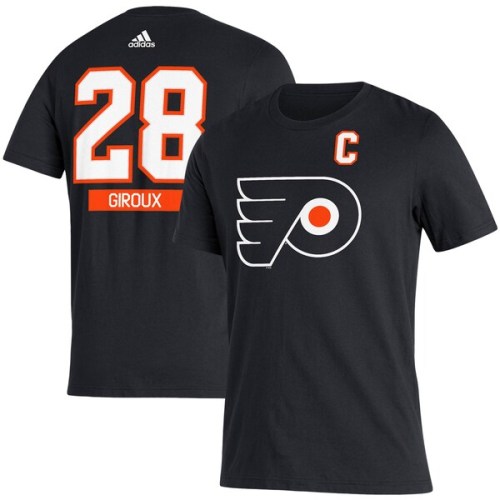 Claude Giroux Philadelphia Flyers adidas Captain Patch Name & Number T-Shirt - Black