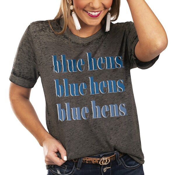 Delaware Fightin' Blue Hens Women's Better Than Basic Gameday Boyfriend T-Shirt - Charcoal