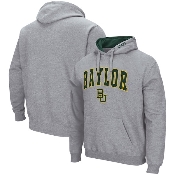 Baylor Bears Colosseum Arch & Logo 3.0 Pullover Hoodie - Heathered Gray