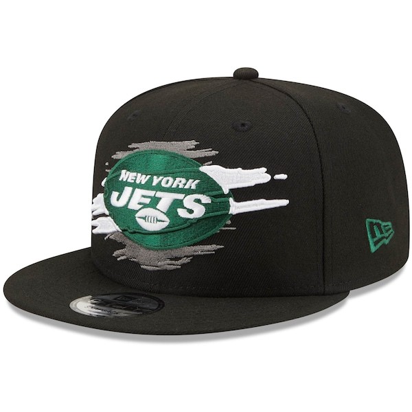 New York Jets New Era Logo Tear 9FIFTY Snapback Hat - Black