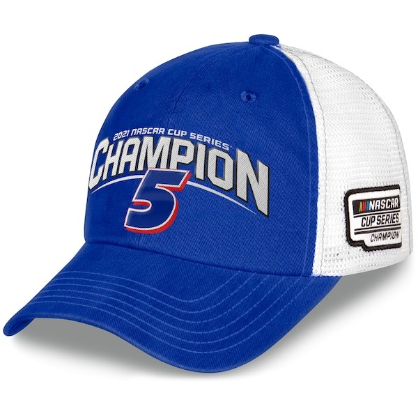 Kyle Larson Hendrick Motorsports Team Collection Women's 2021 NASCAR Cup Series Champion Adjustable Hat - Royal/White