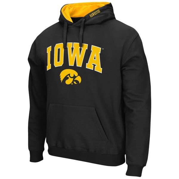 Iowa Hawkeyes Colosseum Arch & Logo 3.0 Pullover Hoodie - Black