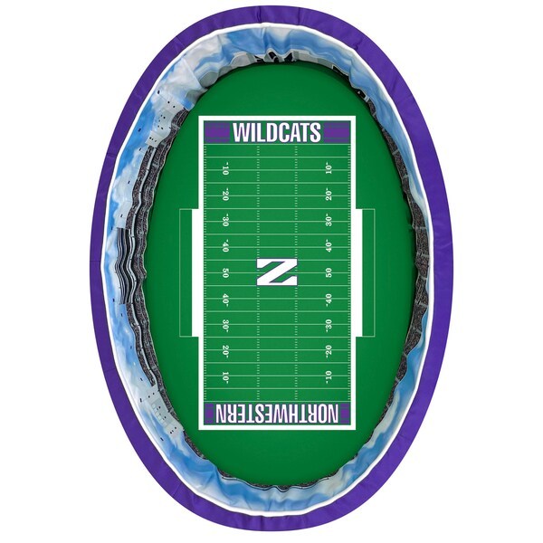 Northwestern Wildcats 7'' x 22'' x 34'' Medium Stadium Oval Dog Bed - Purple