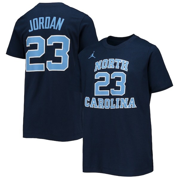 Michael Jordan North Carolina Tar Heels Jordan Brand Youth Name & Number T-Shirt - Navy