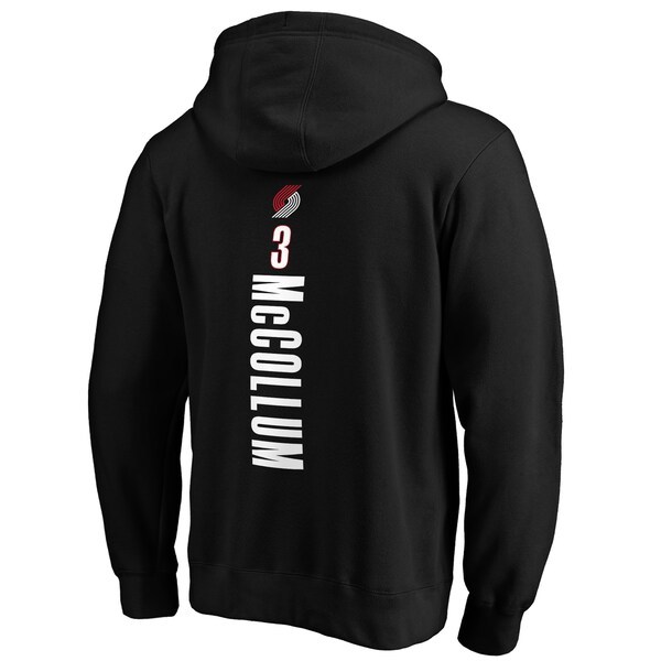 C.J. McCollum Portland Trail Blazers Fanatics Branded Team Playmaker Name & Number Pullover Hoodie - Black