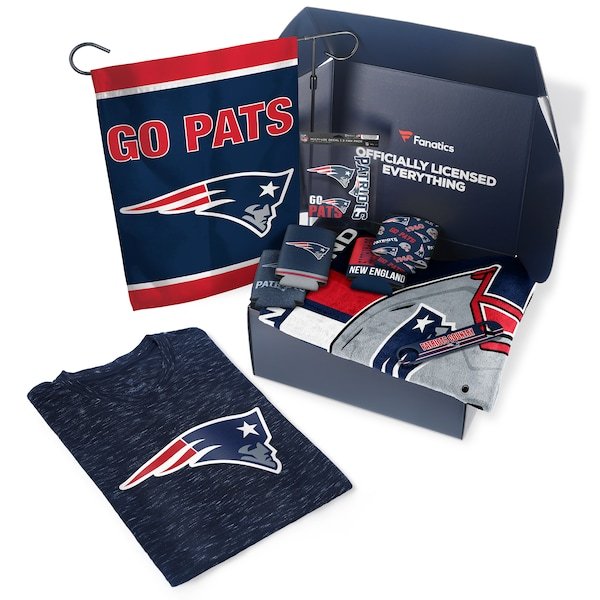 New England Patriots Fanatics Pack Tailgate Game Day Essentials T-Shirt Gift Box - $107+ Value