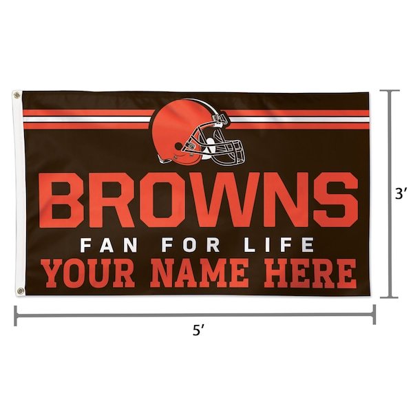 Cleveland Browns WinCraft 3' x 5' One-Sided Deluxe Personalized Flag