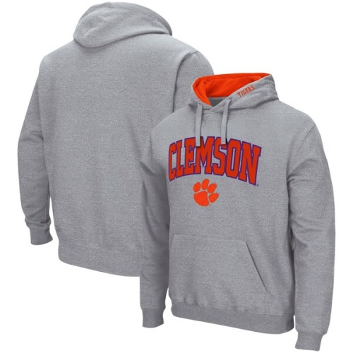 Clemson Tigers Colosseum Arch & Logo 3.0 Pullover Hoodie - Heathered Gray
