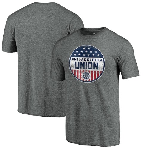 Philadelphia Union Fanatics Branded Americana Parade Pin Tri-Blend T-Shirt - Gray