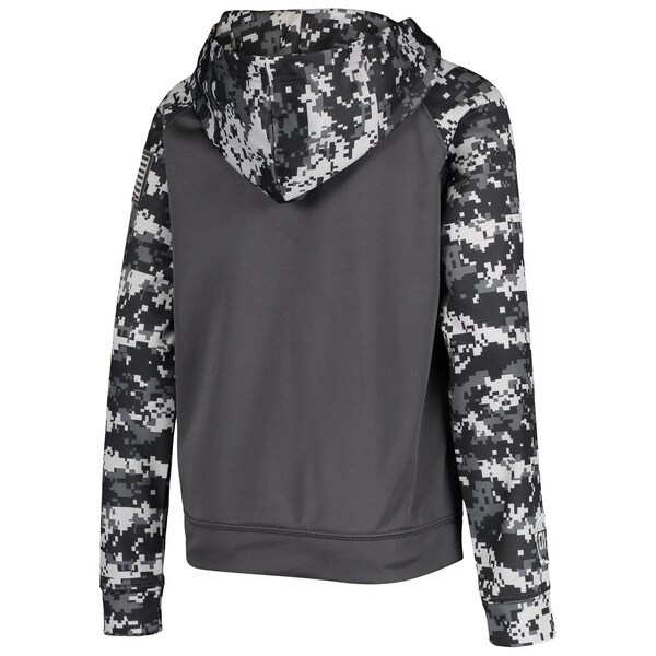 Texas A&M Aggies Colosseum Youth OHT Military Appreciation Digital Camo Raglan Pullover Hoodie - Charcoal