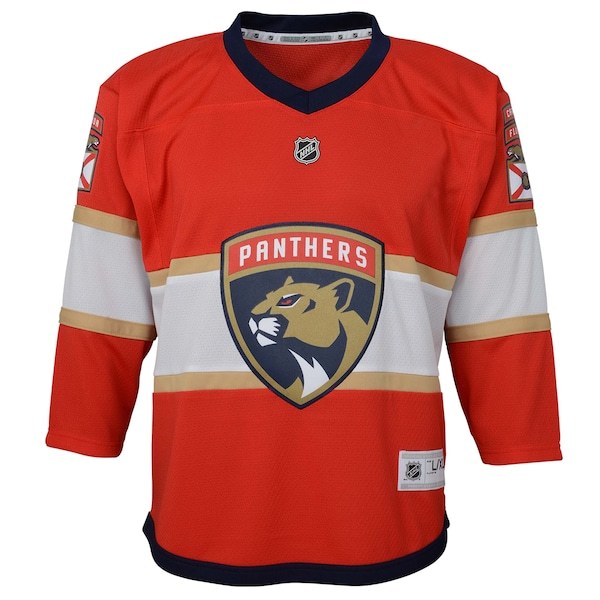 Florida Panthers Youth Home Replica Custom Jersey - Red