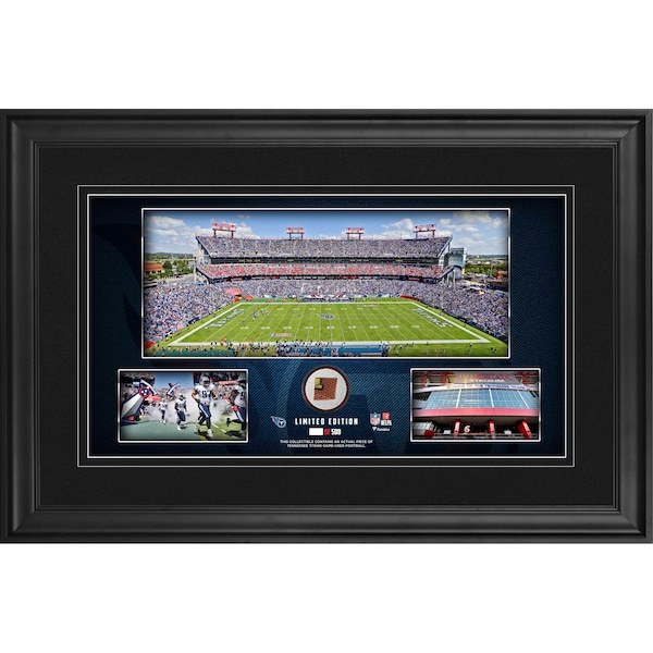 Tennessee Titans Fanatics Authentic Framed 10" x 18" Stadium Panoramic Collage with Game-Used Football - Limited Edition of 500