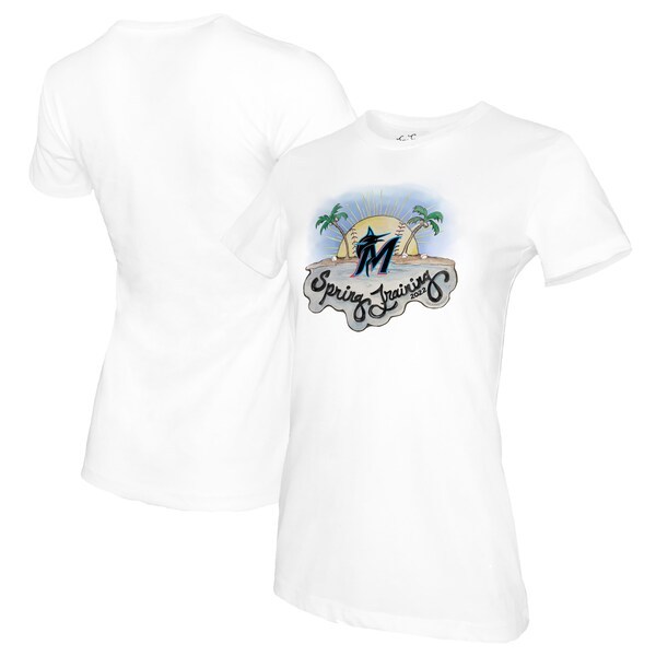 Miami Marlins Tiny Turnip Women's 2022 Spring Training T-Shirt - White