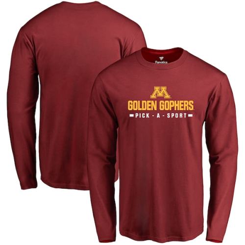Minnesota Golden Gophers Custom Sport Long Sleeve T-shirt - Maroon