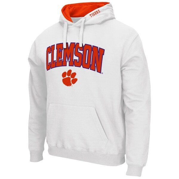 Clemson Tigers Colosseum Arch & Logo 3.0 Pullover Hoodie - White