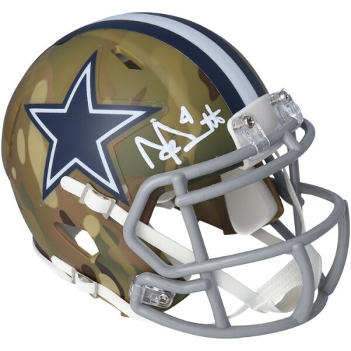 Dak Prescott Dallas Cowboys Fanatics Authentic Autographed Riddell Camo Alternate Speed Mini Helmet