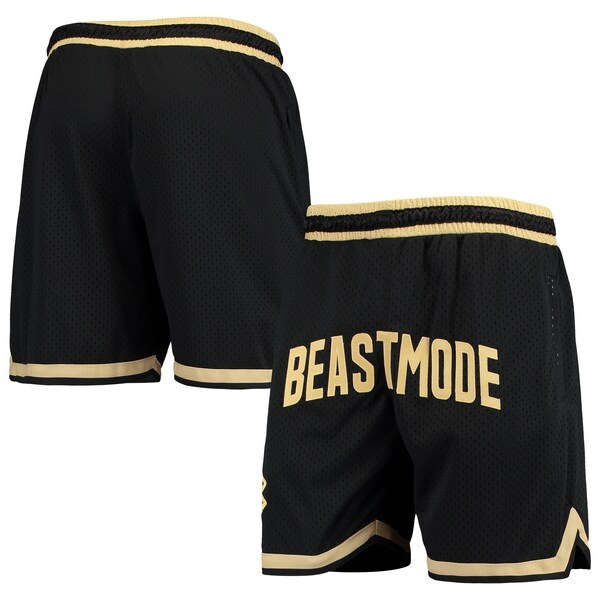 Beast Mode Varsity Basketball Shorts - Black/Gold
