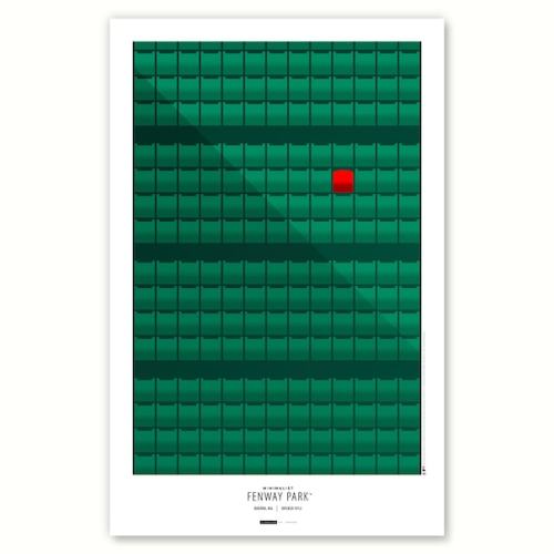 Boston Red Sox Minimalist Fenway Park 11" x 17" Art Poster