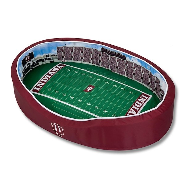 Indiana Hoosiers 7'' x 22'' x 34'' Medium Stadium Oval Dog Bed - Crimson