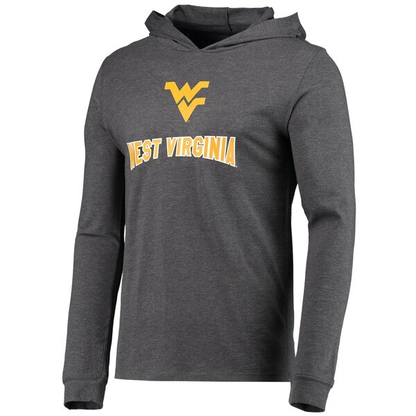West Virginia Mountaineers Concepts Sport Meter Long Sleeve Hoodie T-Shirt & Jogger Pants Set - Heathered Navy/Heathered Charcoal