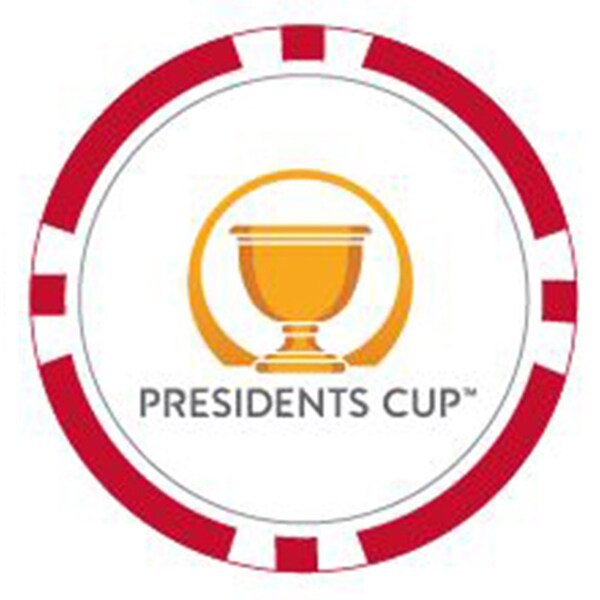2022 Presidents Cup Economy Poker Chip - Red/White