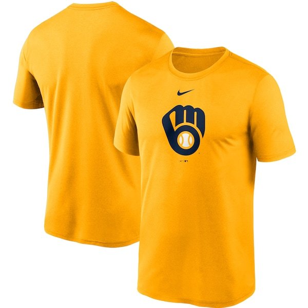 Milwaukee Brewers Nike Team Large Logo Legend Performance T-Shirt - Gold