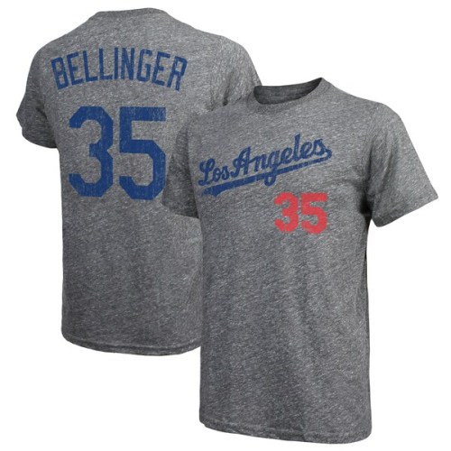 Cody Bellinger Los Angeles Dodgers Majestic Threads Name & Number Tri-Blend T-Shirt - Gray