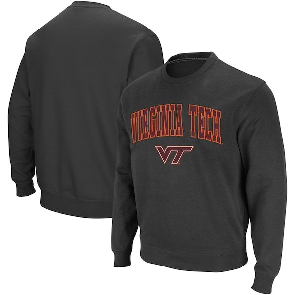 Virginia Tech Hokies Colosseum Arch & Logo Crew Neck Sweatshirt - Charcoal