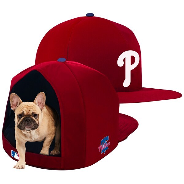Philadelphia Phillies Plush Pet Nap Cap Dog Bed - Red